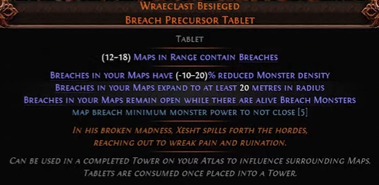 wraeclast besieged breach precursor tablet